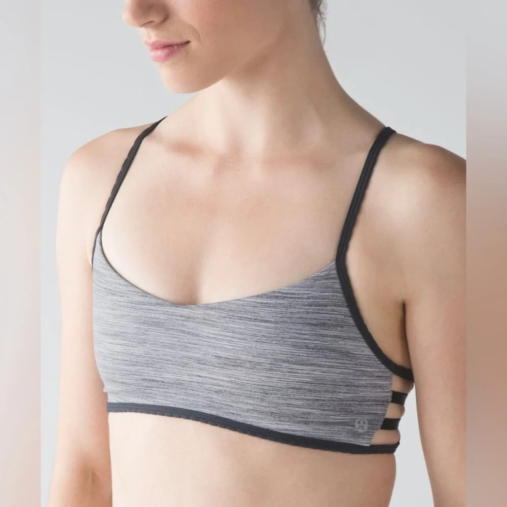 Lululemon Hot Spell BraSpace Dye Camo Seal Grey Deep Coal / Deep Coal